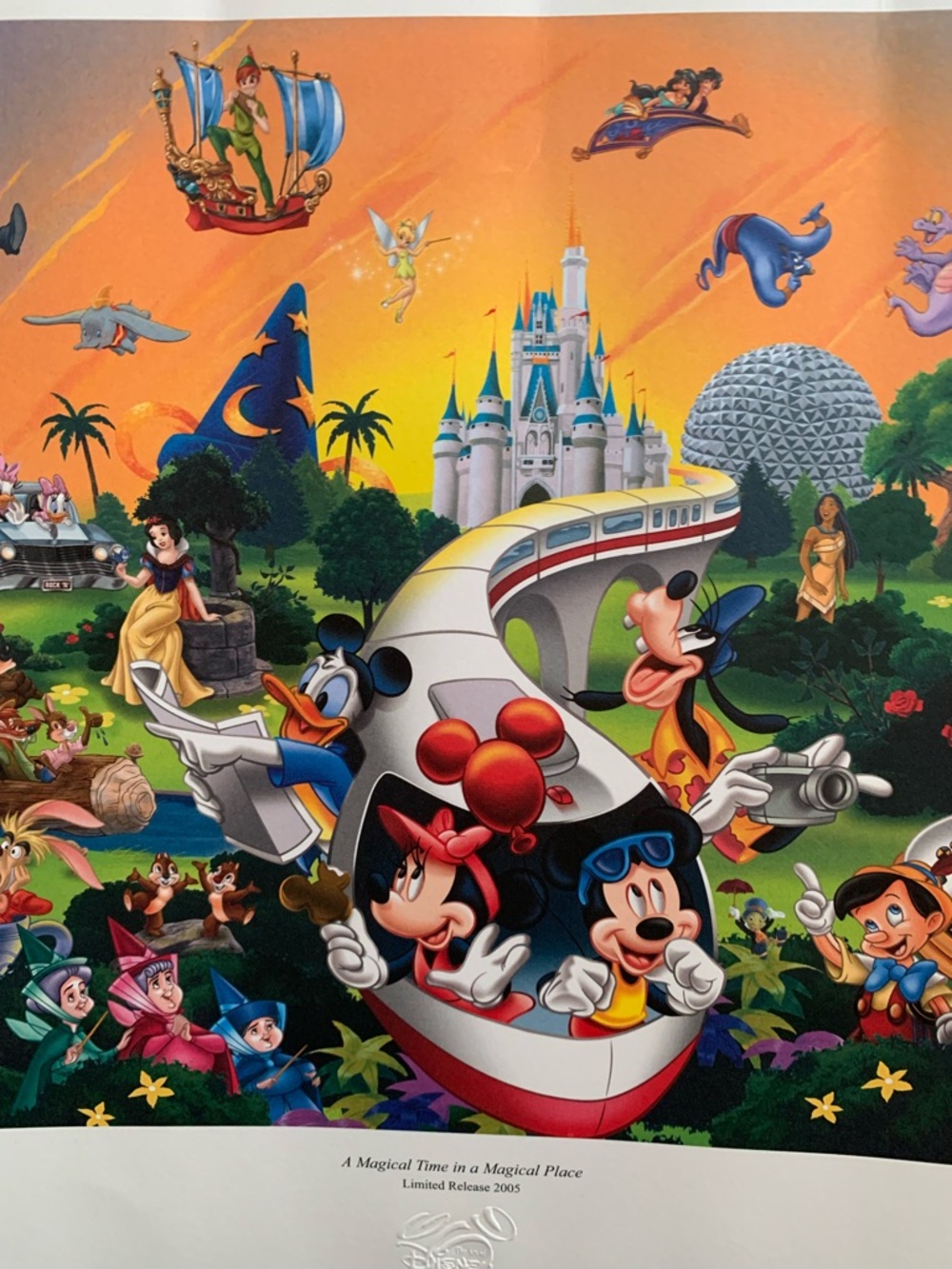 2005 Limited Release Disney Lithograph with Various Characters - Picture 5 of 12